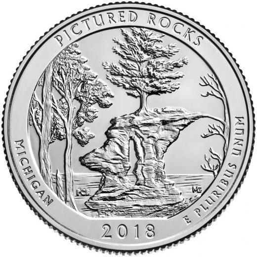 25 центов 2018 - 41-й парк Живописные скалы (Pictured rocks), двор D