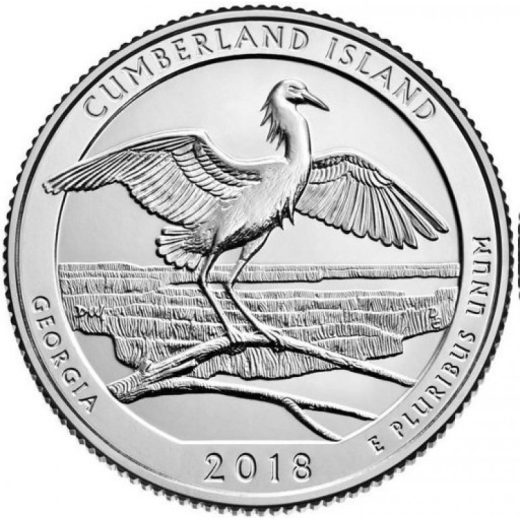 25 центов 2018 - 44-й парк Камберленд-айленд (Cumberland Island), двор D
