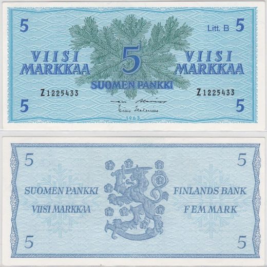 Финляндия — марок 1963 г.