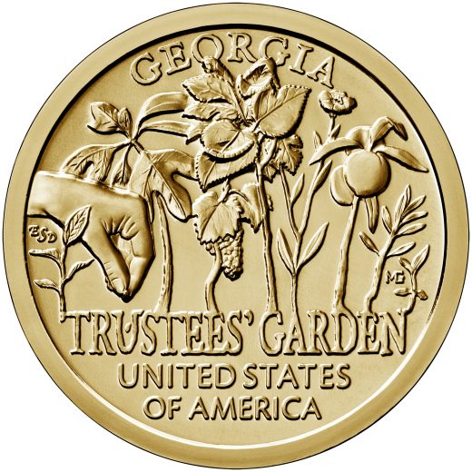 1 доллар 2019 - 5-я монета инновации "Попечительские сады (Trustees’ Garden)", двор D