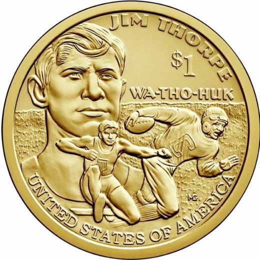 1 доллар 2018 - Сакагавея "Джим Торп (Jim Thorpe)", двор D